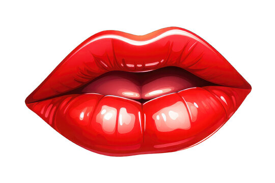 red lips glossy open mouth clip art preview
