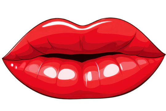 Clipart lips cartoon style