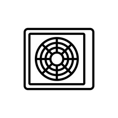 Air conditioner icon. Split system. Cold air flow.