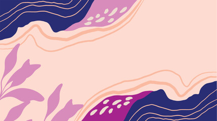 Trendy abstract square art templates. Vector fashion backgrounds