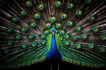 Obraz premium beautiful peacock with feathers