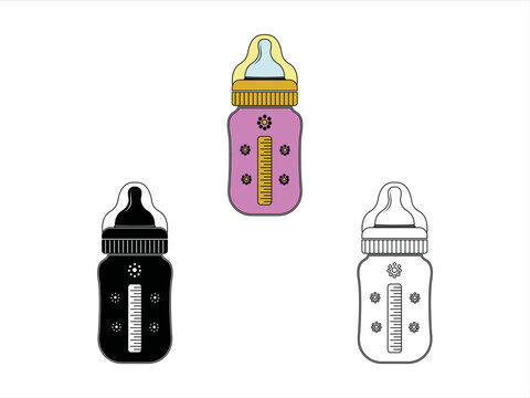 Baby Bottle Clipart SVG | Milk Bottle Svg | Baby Bottle Svg | Newborn Svg | Baby Bottle Clipart