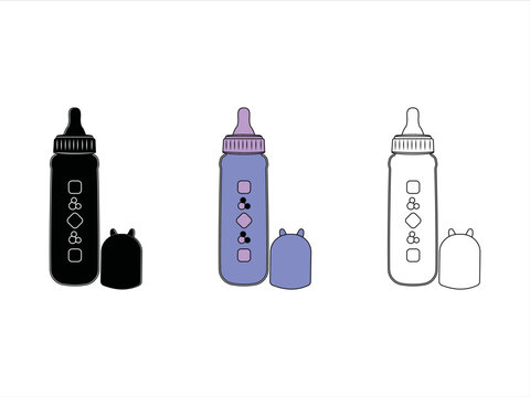 Baby Bottle Clipart SVG | Milk Bottle Svg | Baby Bottle Svg | Newborn Svg | Baby Bottle Clipart 