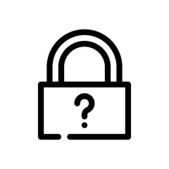 lock line icon