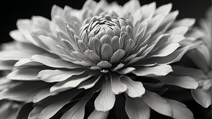 black and white dahlia