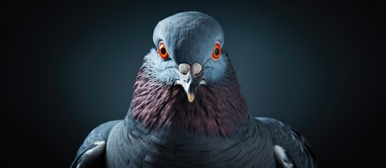 Ordinary city pigeon portrait - obrazy, fototapety, plakaty