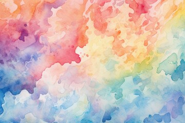 Delicate watercolor texture with a random rainbow appearance. Generative AI