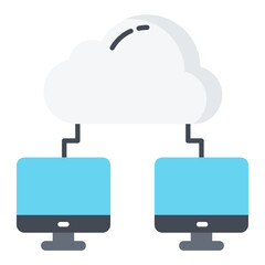 Cloud Connection Flat Icon