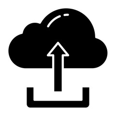 Cloud Upload Glyph Icon