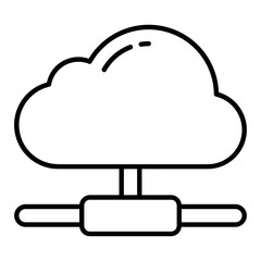 Cloud Connection Outline Icon