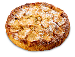 Homemade apple pie isolated