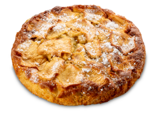 Homemade apple pie isolated