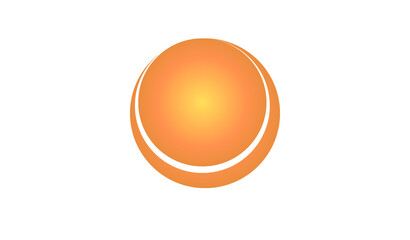 orange egg isolated on white