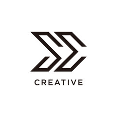Letter se modern initial creative monogram typography logo - obrazy, fototapety, plakaty