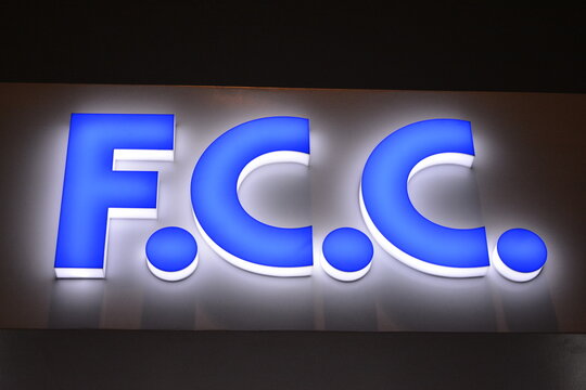 Fcc signage at Philippine electric vehicle summit in Pasay, Philippines