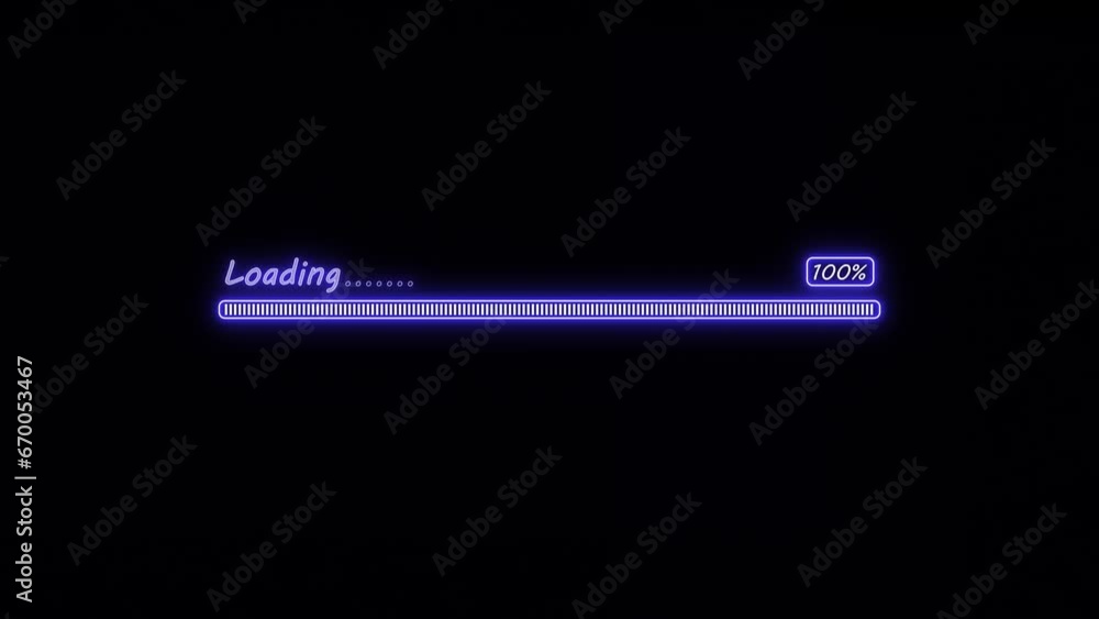 Poster loading bar icon animated 4k