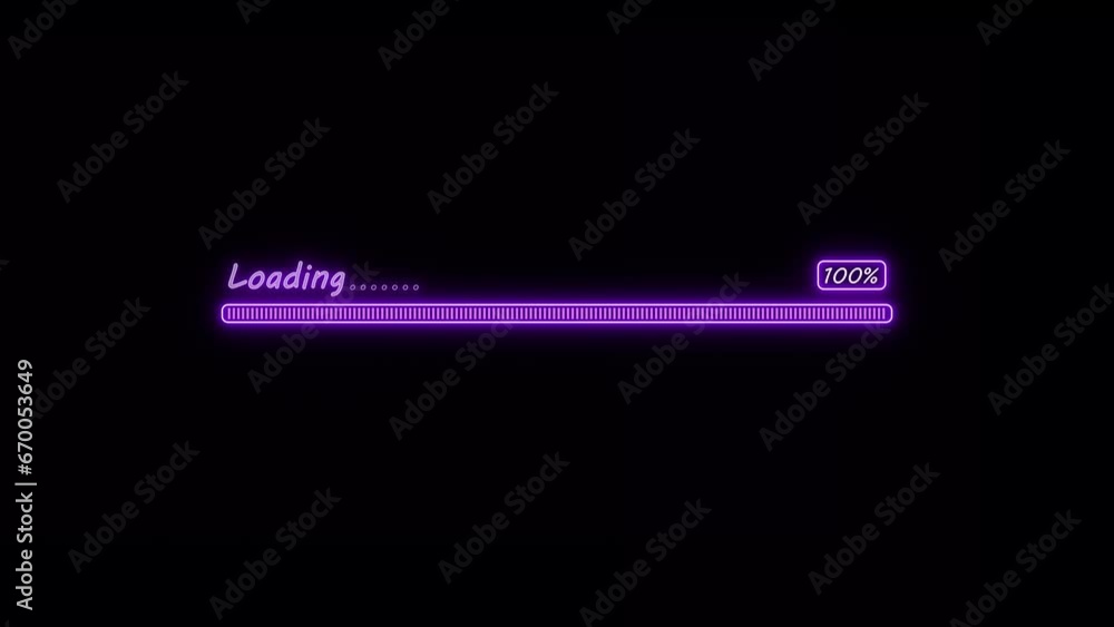Poster loading bar icon animated 4k