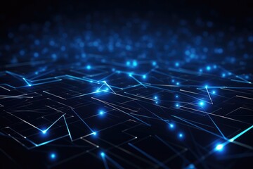 Fototapeta premium Waves of Data - Surfing the Digital Realm. Tech Wonders - Embracing the Future.
