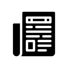 newspaper glyph icon