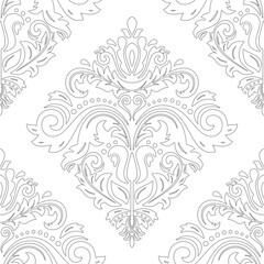 Classic seamless pattern. Damask orient ornament. Classic vintage light background. Orient pattern for fabric, wallpapers and packaging - 670055285