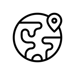 globe line icon