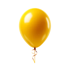 Muurstickers Yellow balloon isolated on transparent or white background © As_pronon