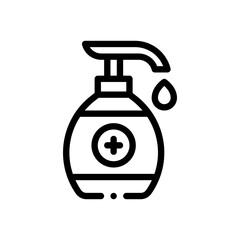 antiseptic line icon