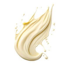Milk splash on transparent or white background