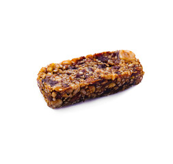 granola bar isolated on white background