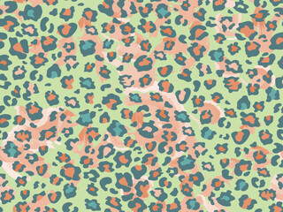 Full seamless leopard cheetah animal skin pattern. Background texture design for textile fabric print. Suitable for fashion use.
