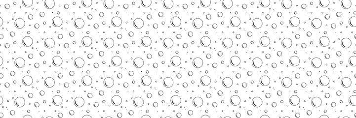Bubbles soda seamless pattern. white color soap texture. - 670063462
