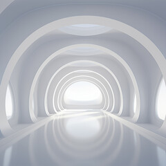 Abstract blank white background architecture glossy room