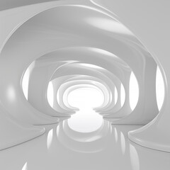 Fototapeta premium Abstract blank white background architecture glossy room