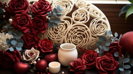 Top View Photo Valentines Day Decorations, Background Image, Valentine Background Images, Hd