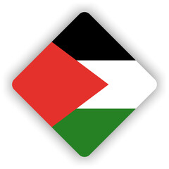 Palestine Flag, Official Flag of the Palestine. Format PNG