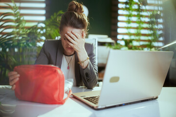 modern small business owner woman at work with laptop