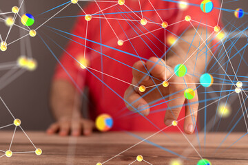 Digital Network and data concept