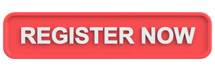 Register now button. 3D illustration.