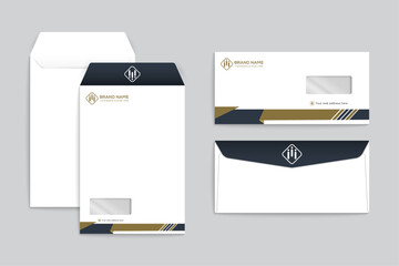 Clean style modern envelope template