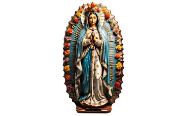 Lady or Virgen de Guadalupe Background Isolated