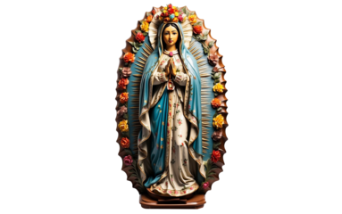 Lady or Virgen de Guadalupe Background Isolated