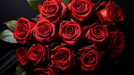 Valentines Day Message Vivid Red Roses, Background Image, Valentine Background Images, Hd