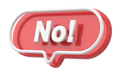 No. Word and Phrase. 3D illustration.