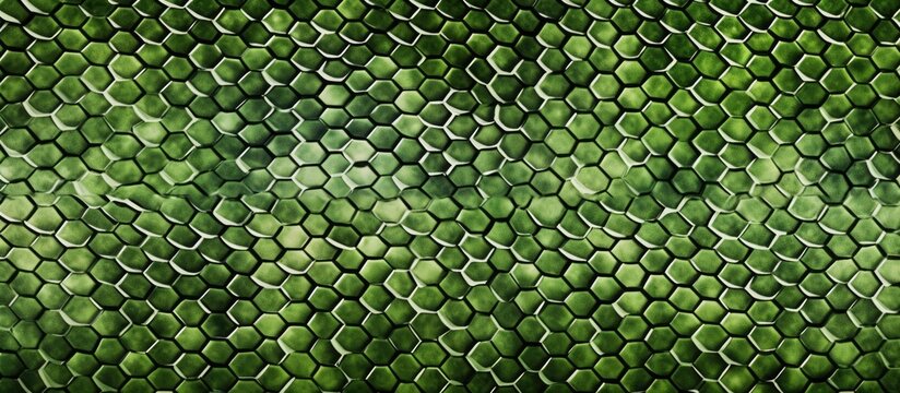 Seamless green snake print imitation