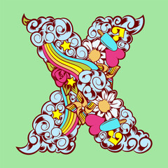 Obraz premium Hand drawn cute ornamental number for your unique decoration and many concept idea element for birthday or greeting design