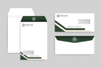 Flat design minimal envelope design