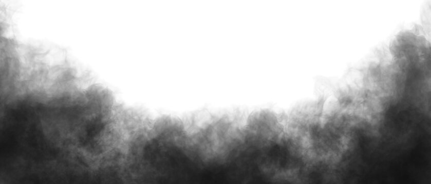 Black Smoke. dark fog on transparent background of black color. Bottomless smoke. Fog PNG. Smoke frames loose smoke. Smoke textures
