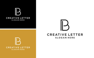 monogram letter PB or BP logo design