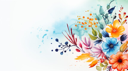 floral background with butterflies