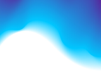 Blue smooth blurred liquid wave on white background. Vector graphic design